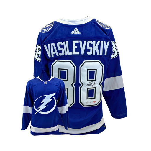 Andrei Vasilevskiy Signed Tampa Bay Lightning Blue Addidas Jersey - Frameworth Sports Canada 