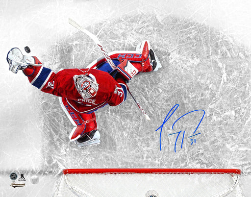 Carey Price Signed 11x14 Canadiens Overhead-H - Frameworth Sports Canada 