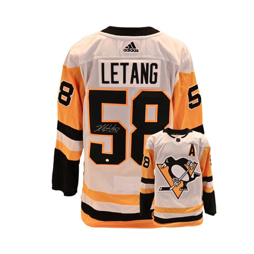 Kris Letang Signed Jersey Penguins White Adidas - Frameworth Sports Canada 
