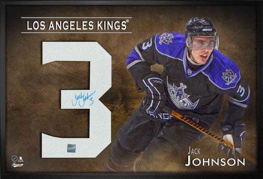 Jack Johnson Signed Framed Los Angeles Kings Jersey Number Print - Frameworth Sports Canada 