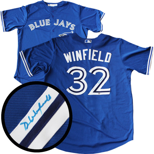 Dave Winfield Signed Toronto Blue Jays Blue Replica Majestic Jersey - Frameworth Sports Canada 