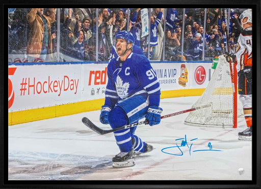 John Tavares Toronto Maple Leafs Signed Framed 20x29 Goal Celebration Canvas - Frameworth Sports Canada 