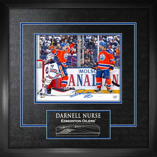 Darnell Nurse Edmonton Oilers Signed Framed 8x10 with McDavid Photo - Frameworth Sports Canada 