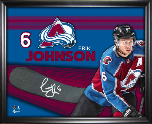 Erik Johnson Colorado Avalanche Signed PhotoGlass Framed Stickblade - Frameworth Sports Canada 
