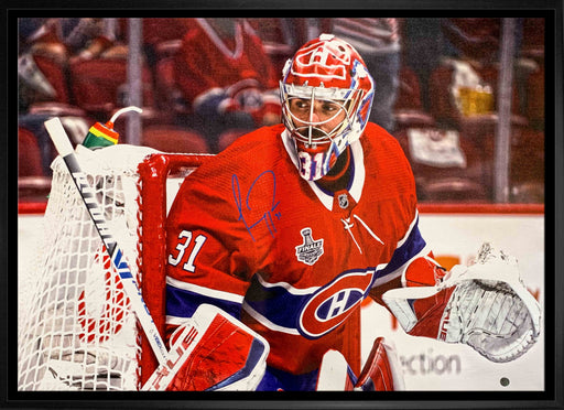 Carey Price Montreal Canadiens Signed Framed 20x29 Close-Up Canvas - Frameworth Sports Canada 