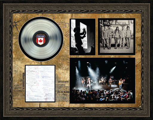 The Tragically Hip Framed Lyrics Collage with Platinum LP - Frameworth Sports Canada 