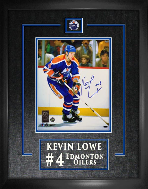 Kevin Lowe Edmonton Oilers Signed Framed 8x10 Skating Photo - Frameworth Sports Canada 