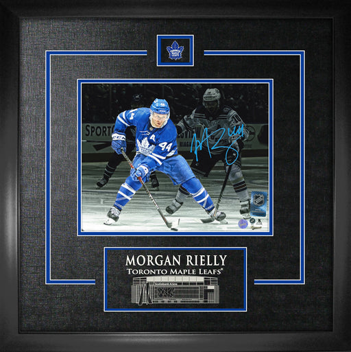 Morgan Rielly Toronto Maple Leafs Signed Framed 8x10 Spotlight Photo - Frameworth Sports Canada 