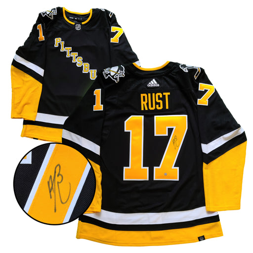 Bryan Rust Signed Pittsburgh Penguins Black Adidas Third Jersey - Frameworth Sports Canada 