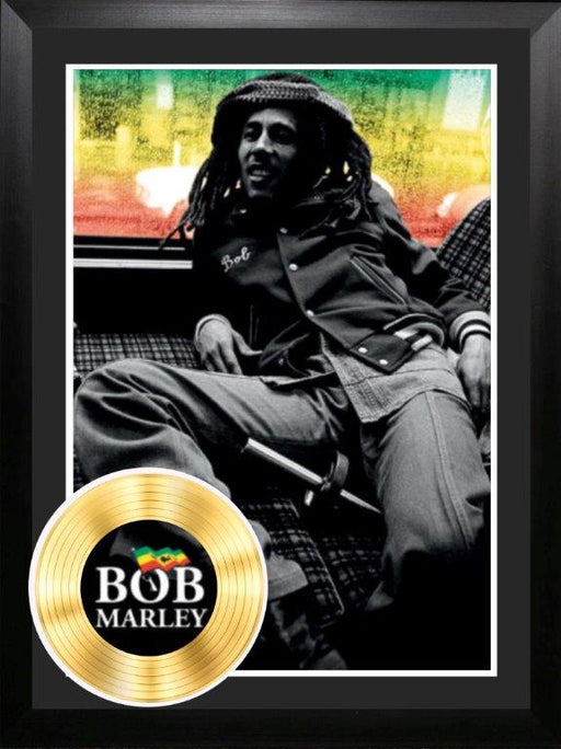 Bob Marley Framed Lounge Print with Gold Record - Frameworth Sports Canada 