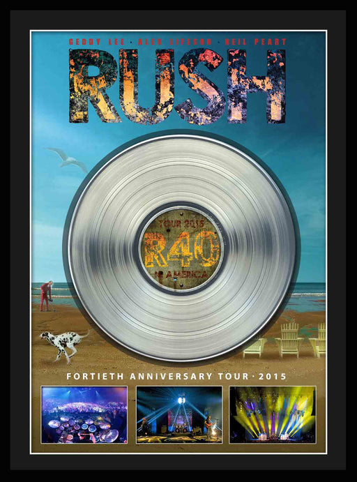 Rush Framed 40th Anniversary Tour with Platinum LP - Frameworth Sports Canada 
