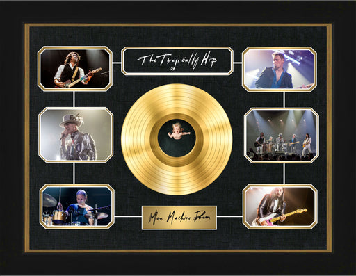The Tragically Hip Framed Man Machine Poem Band Collage With Gold LP - Frameworth Sports Canada 